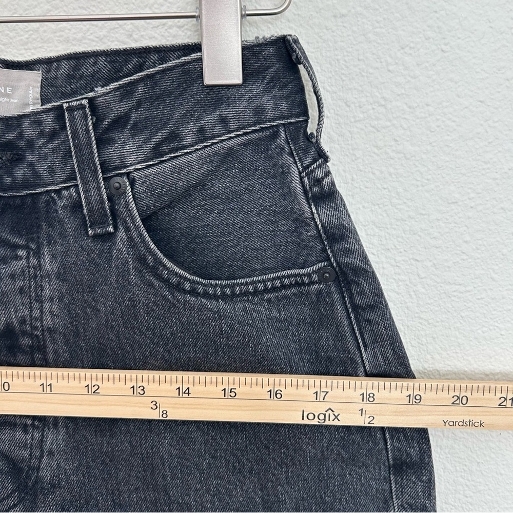 Everlane 90s Curvy Cheeky Black Denim Jean High Rise Straight Button Fly Size 29 - Picture 10 of 15